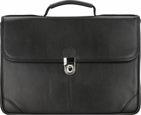 Sac de travail synthétique Davidt's - Mallette noire de Luxe pour homme