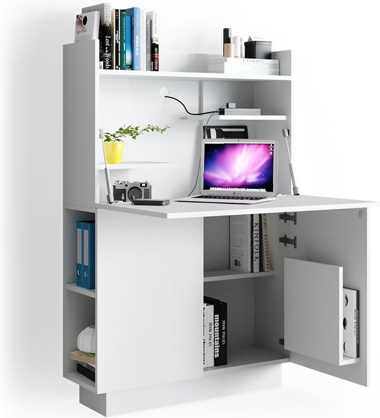 Vicco Bureau secrétaire Alena, Wit, 85 x 27 cm