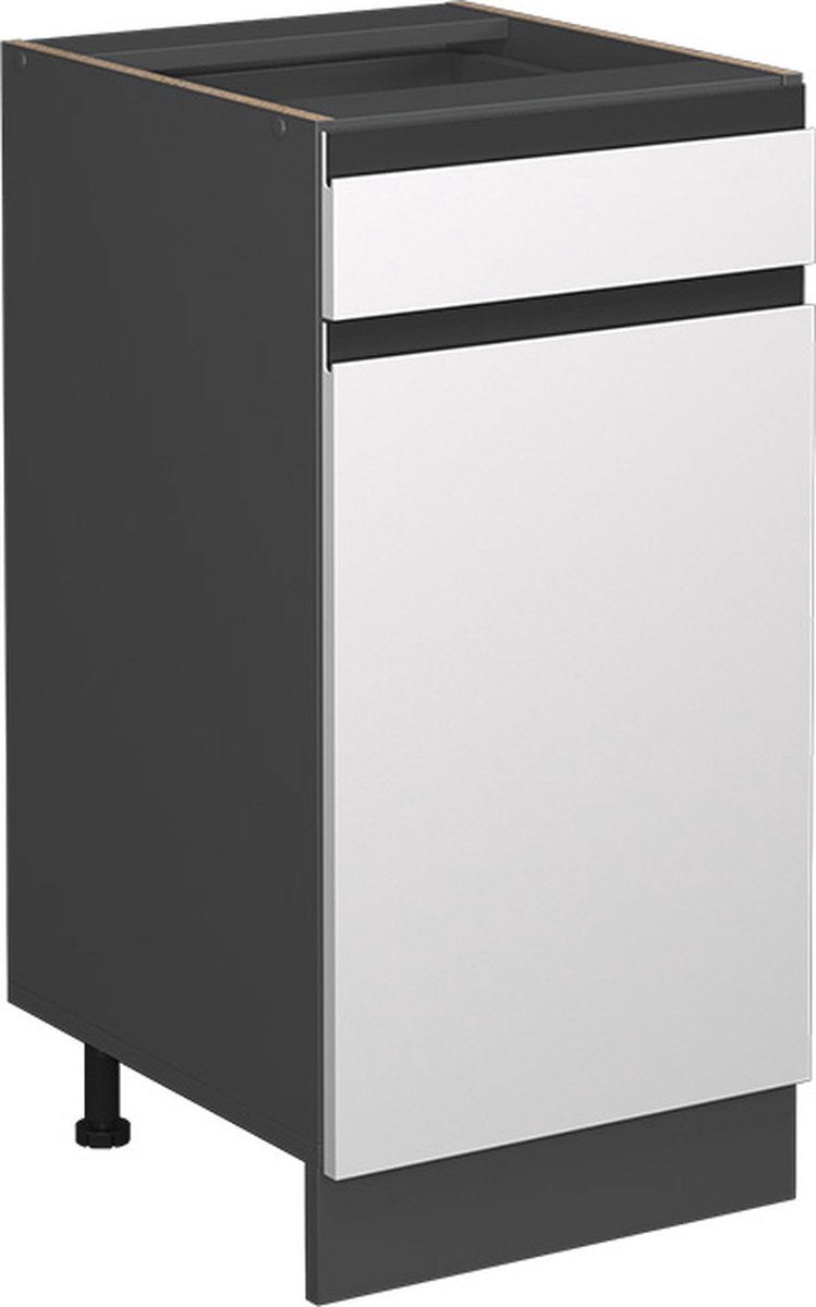 Vicco R-Line Keukenonderkast – 40 cm J-vorm, zonder werkblad Wit Wit/Antraciet