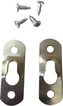Set supports de peinture + Vis - Toile - Cadre photo - Pendentifs 13x38mm - Argent - 5 pièces