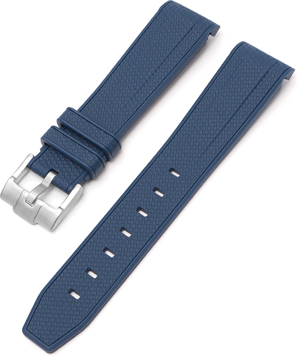 MoonSwatch - Omega - Swatch Mission on Earth - Rolex - SEIKO - Speedmaster - Rubberen horlogeband met perfecte pasvorm - 20mm - Navy Blauw