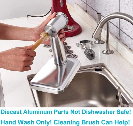 QWORK® Accessoire de Hachoir à Viande Compatibles avec Batteurs KitchenAid, Comprend 4 Plaques