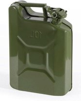 KADAX Benzinkanister, Kanister van 0,8 mm staal, brandstofkanister voor benzine en diesel, reservetank met drievoudige greep, staalplaatkanister (20L groen KADAX Benzinkanister, Kanister van 0,8 mm staal, brandstofkanister voor benzine en diesel, reservetank met drievoudige greep, staalplaatkanister (20L groen