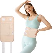 NovaBeau Castor Olie Pack voor Buik en Taille – Castor Olie Wrap van Organisch Katoen Voor Lever Detox en Reiniging – Castor Oil – Ricinusolie – Hulp bij Constipatie – Herbruikbaar – Huidskleur – Bodyolie
