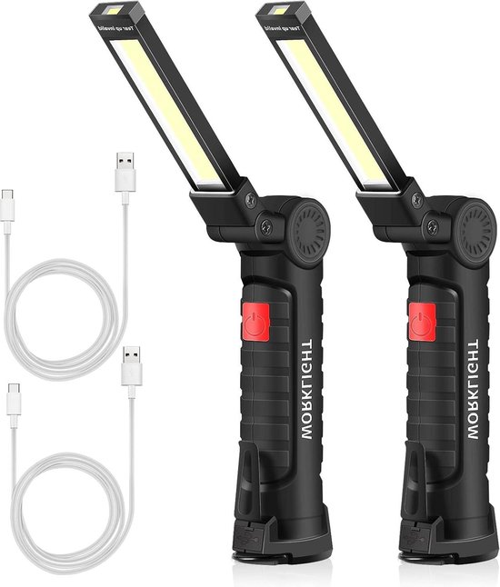 OLIGHT draaibare werklamp LED COB werkplaatslamp USB oplaadbare inspectielichten, superhelder 400 lumen voor kamperen, vissen, werkplaats, noodgevallen, autoreparatie (zwart