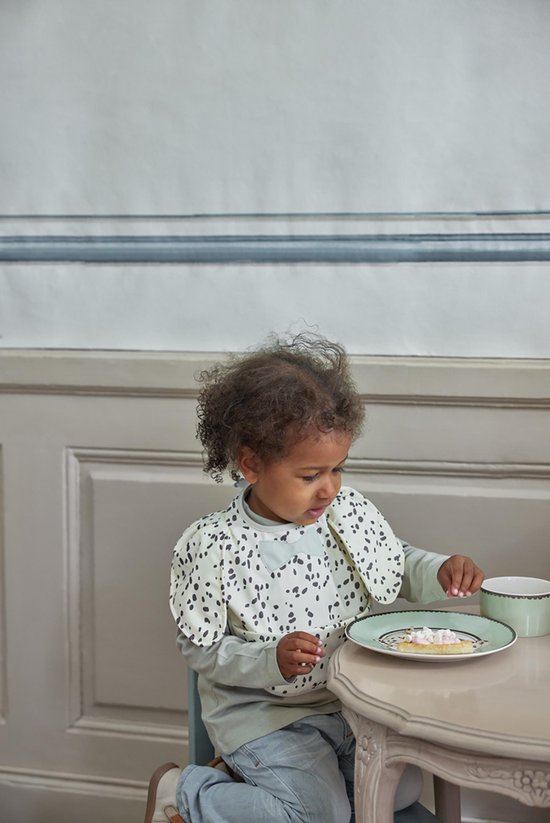 Elodie Slabbetje met opvangbakje - Slabbetjes - Slabbertjes Baby - Slab - Dalmatian Dots van Elodie — afbeelding 2