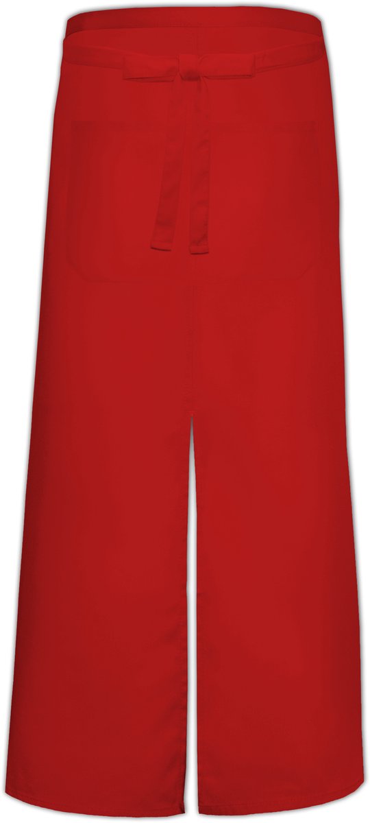 Franse sloof met split en zak - Red - 100 x 100 cm - Link Kitchen Wear