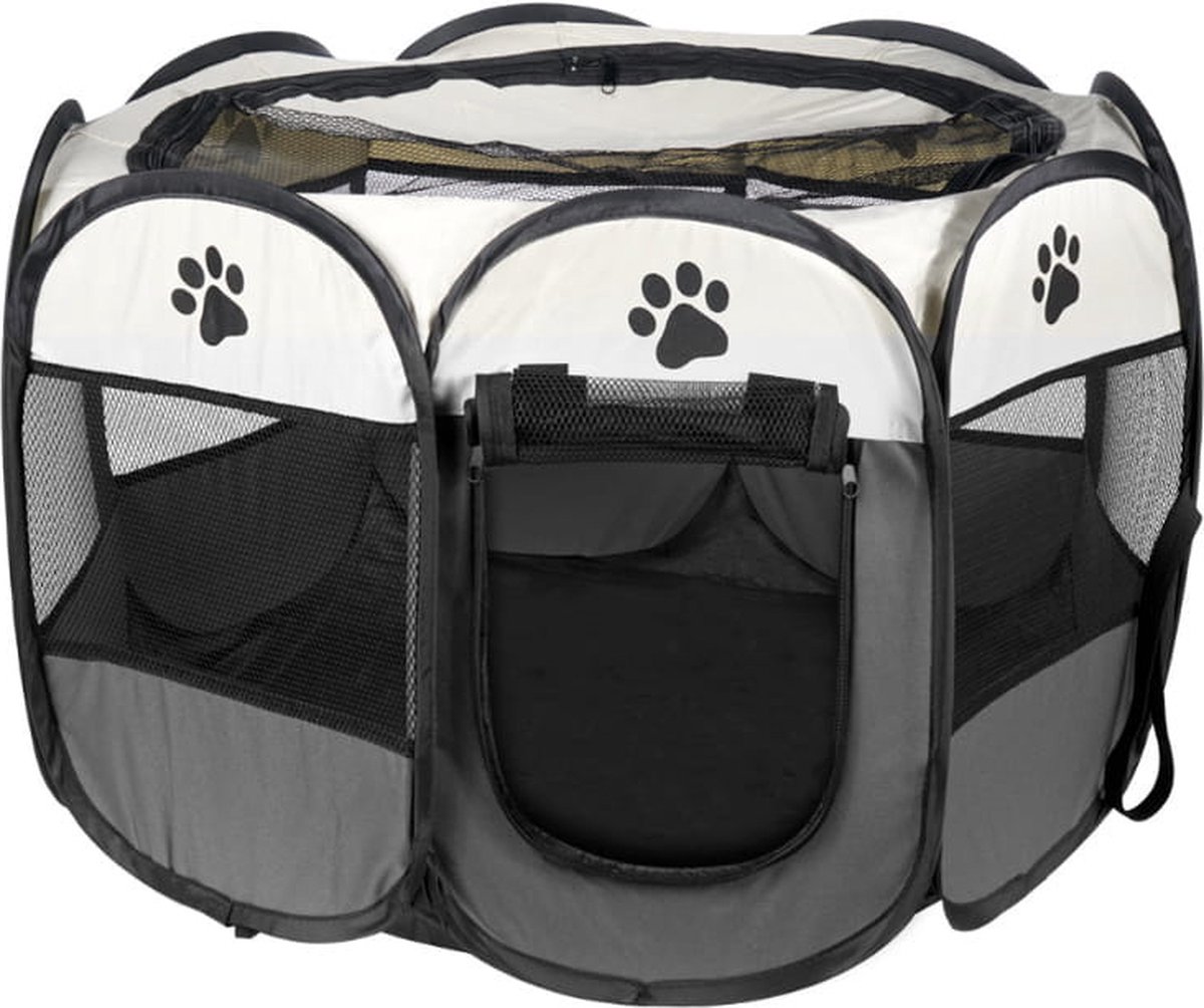 Hondenbox - opvouwbaar - verendraad en gaas - 67x74x46 cm