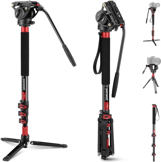 Foto: Professionele camera monopod telescopische carbon fiber monopod met snelle inzet voor dji rs gimbals manfrotto verwijderbare basis voor camera camcorder maximale belasting 6 kg x01nsk643