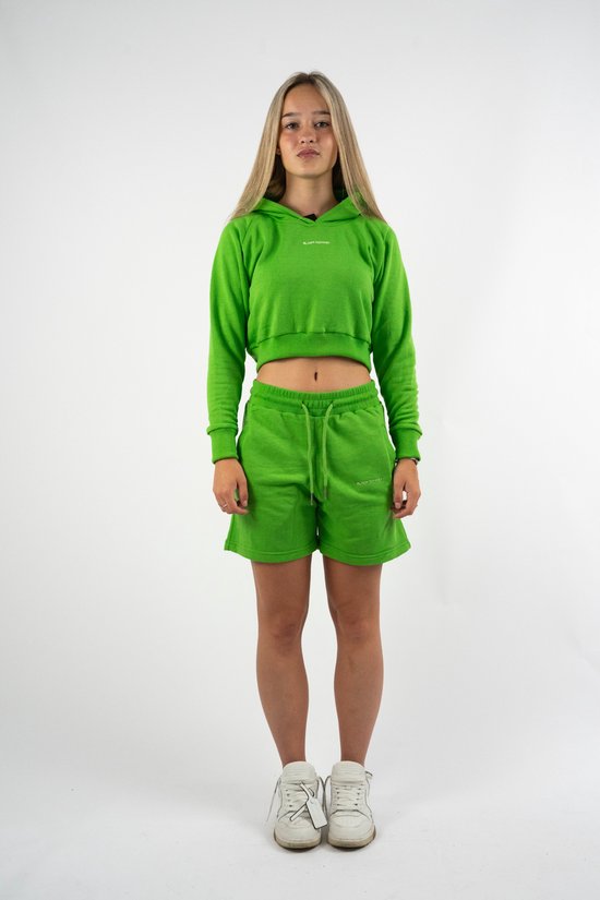 Varsity Crop Sweat à capuche I Vert Menthe