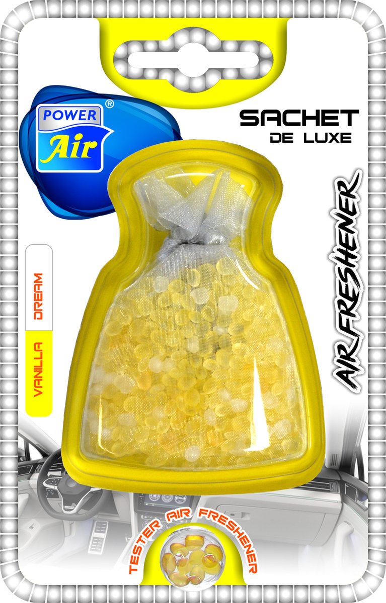 Goedkoopste Power Air Sachet De Luxe - Auto Parfum Refresher - Autoparfum Geur Luchtverfrisser - Geurverfrisser - Autogeur Vanilla Dream