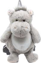 Cute since 1999 - Knuffel rugzak XL - Nijlpaard - Grijs - 60 x 42 cm