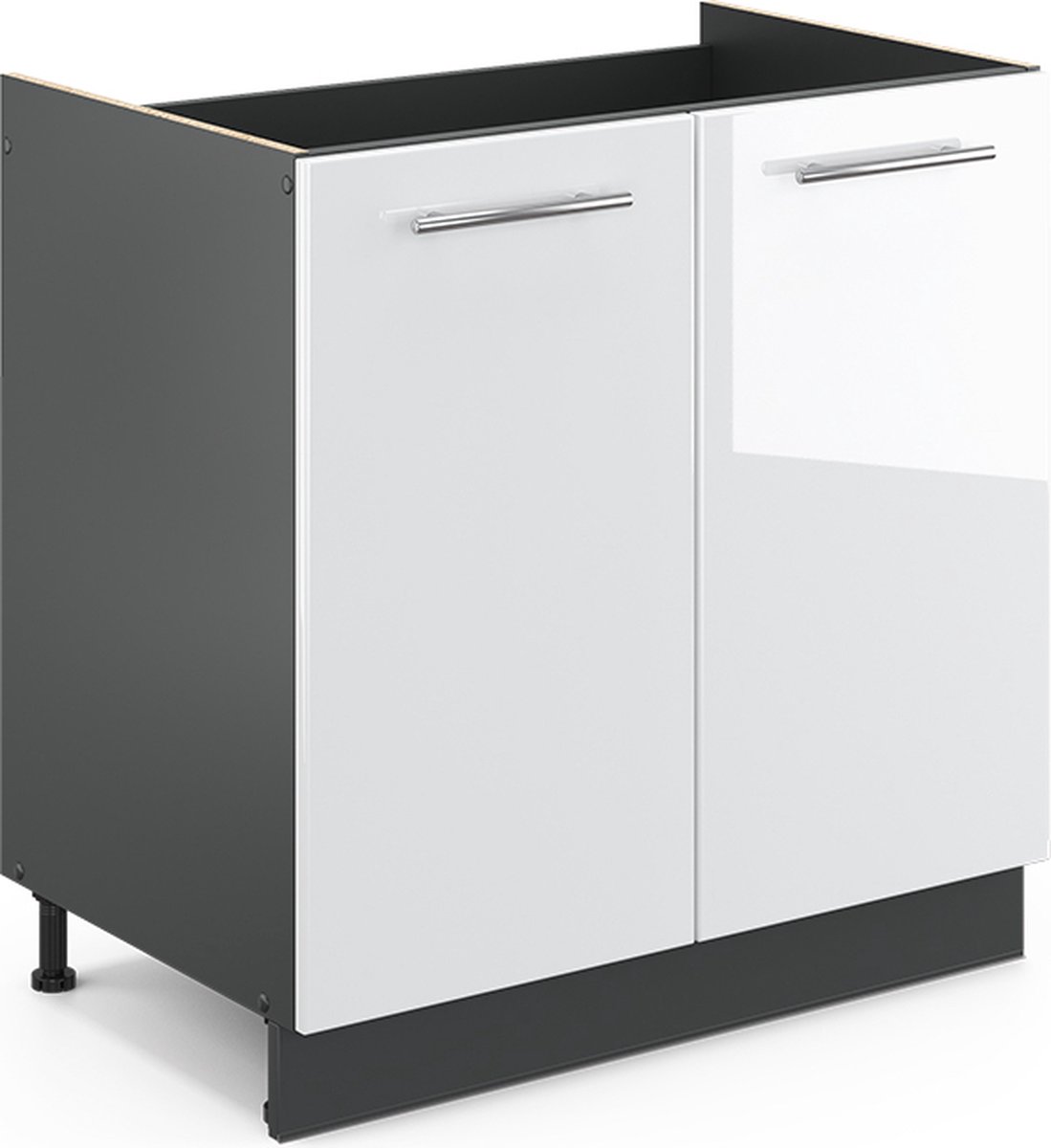 Vicco Fame-Line Wastafelkast – 80 cm zonder werkblad Wit Hoogglans