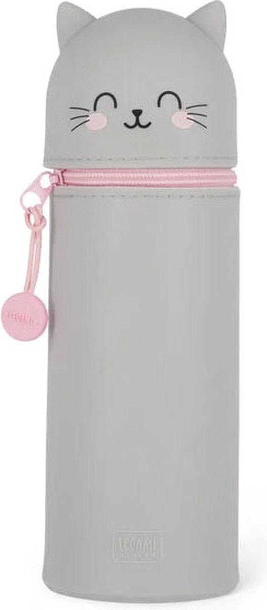 Legami Kawaii Piggy Pennenetui, 2-in-1, van zachte siliconen