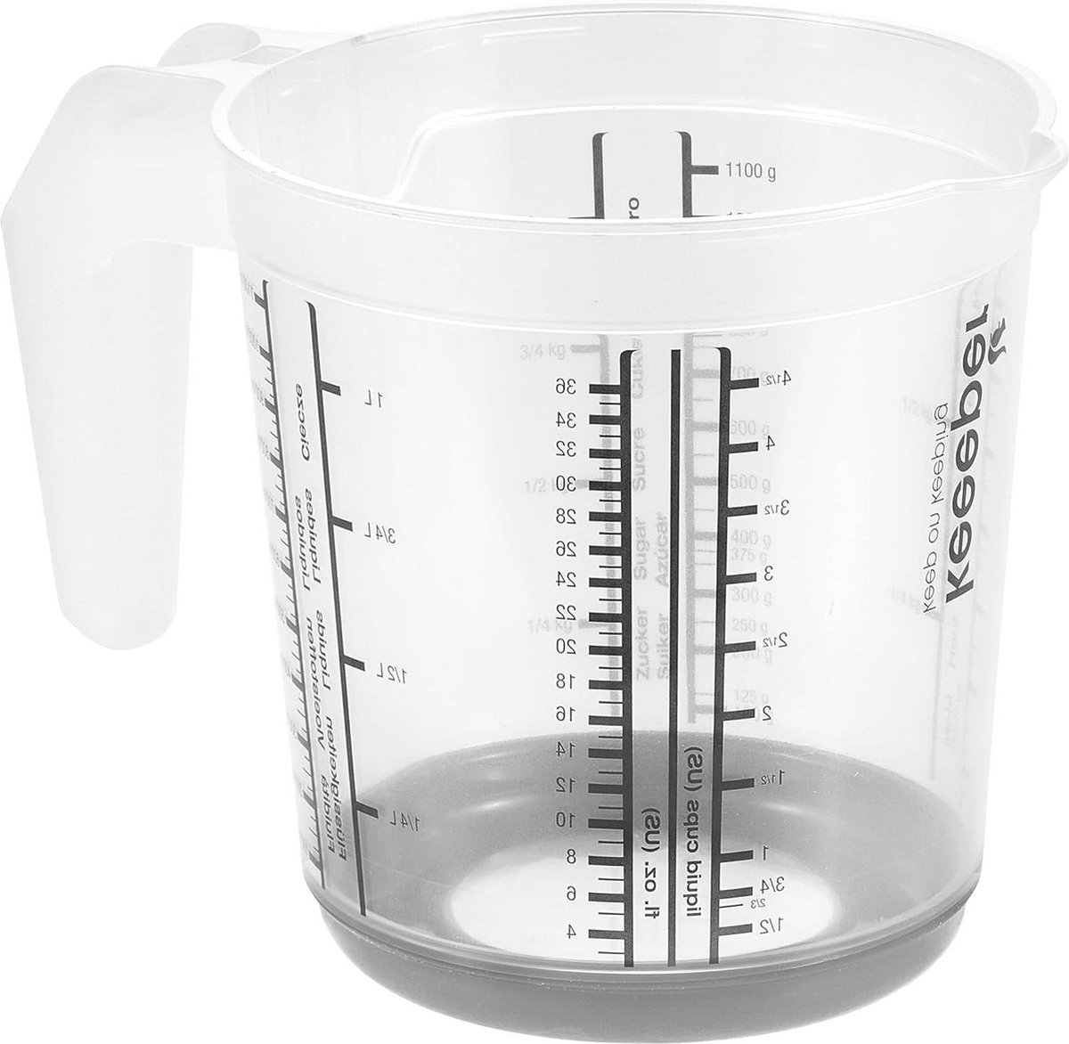 Measuring-jug anti-slip design 1 liter Maatbeker Kepper Massimo Nordic Grey Maatbeker 1 liter