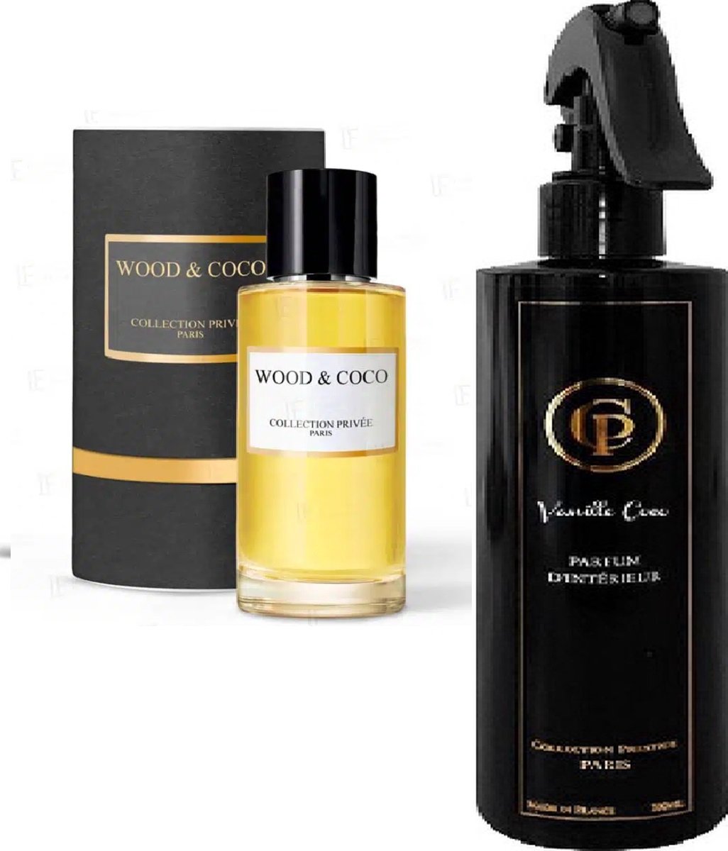 Goedkoopste Collection Privée Paris - Eau de Parfum Coco -WOOD (50ML) Homespray ( Vanille Coco 200 ML