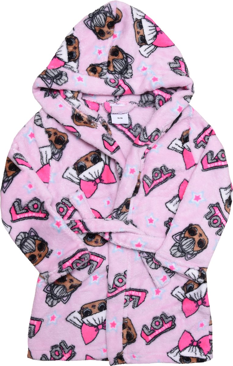 L.O.L. Surprise badjas coral fleece roze maat 104/110