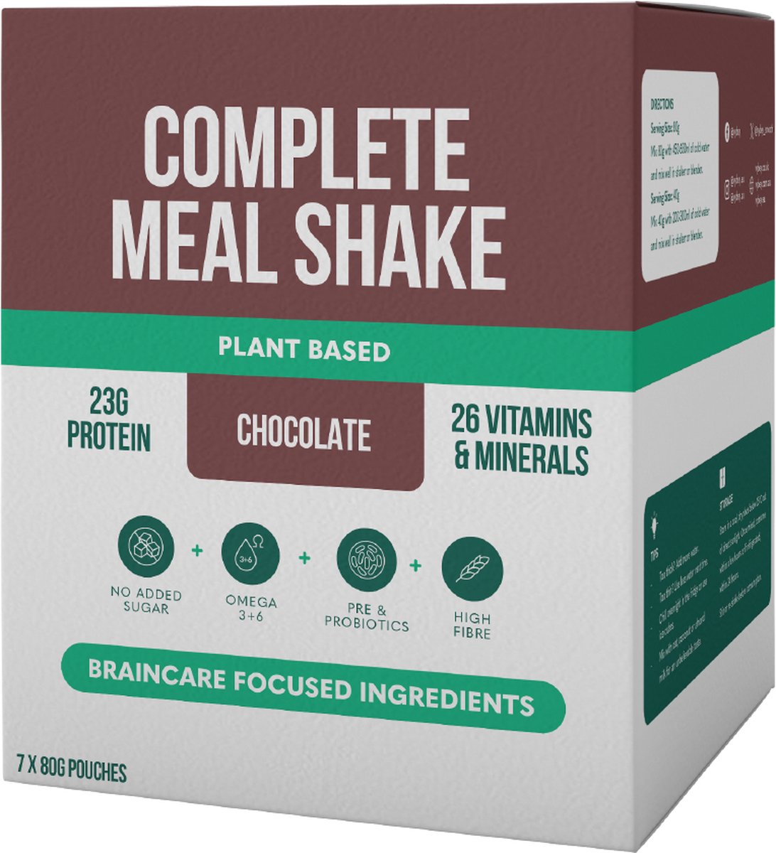 Goedkoopste vybey Maaltijdshake | Startpakket 5 Stuks | Maaltijdvervanger | 29g Eiwit | 26 Vitaminen & Mineralen | Plantaardig | Chocolade Karamel Smaak (5x100g