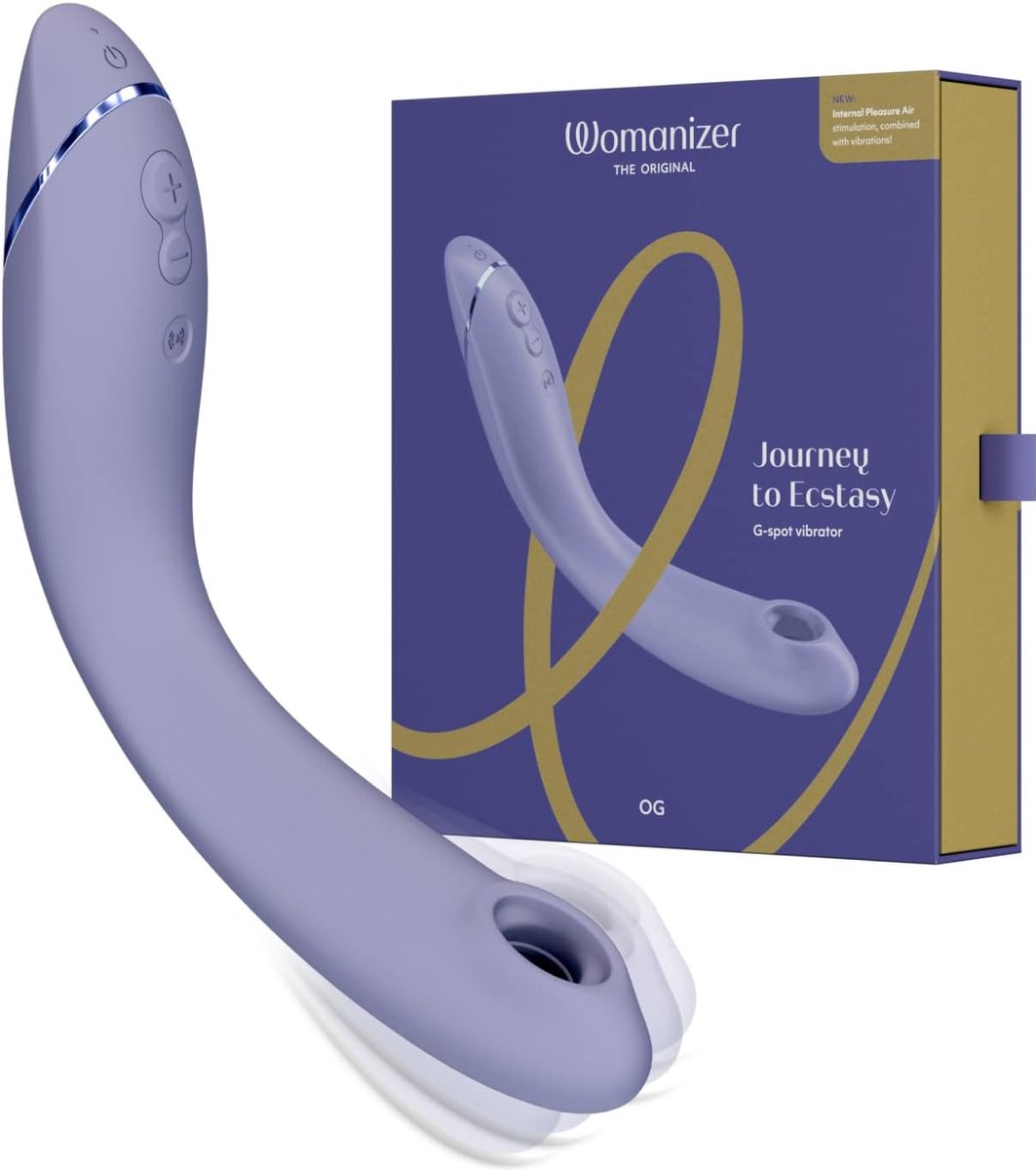 Goedkoopste Womanizer OG G-spot vibrator, Pleasure Air-speeltje, G-Spot vibrator, G-Spot stimulator, G-spot-speeltje, waterdicht, oplaadbaar - Lilac