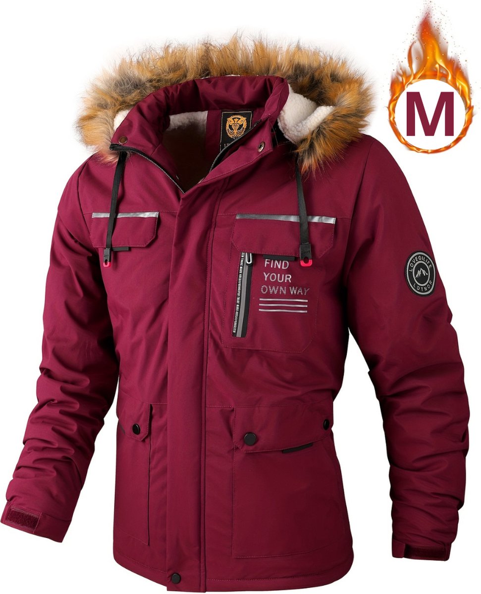 Bovista Verwarmde Jas Heating Jacket Thermo Jas Elektrische Kleding Jas Met Verwarming Met Capuchon Heren – Winter Rood