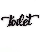 Toiletteken, deurteken, badkamerteken, zwarte badkamerinrichting, wc, woondecoratie