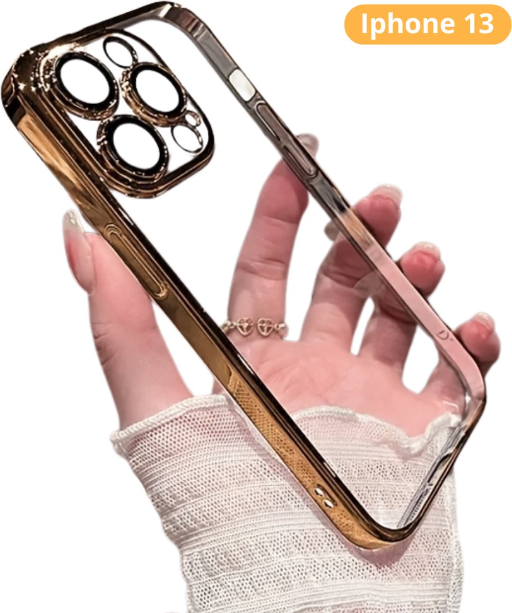 Nivard Telefoon Hoesje - Telefoonhoesjes - Phone Case - Shockproof - Premium Protection - Geschikt Voor iPhone 13 - Goud