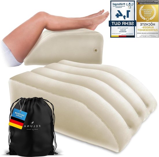 WAHHWF Bed wig kussen om te slapen/zure reflux/post schouder chirurgie/GERD/ snurken, verhoogd driehoekkussen voor ouderen/volwassenen/zwanger, hoofdsteun kussen (kleur: blauw