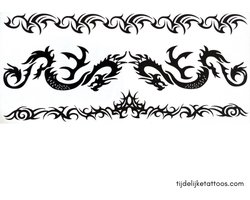 3 stuks Rug tattoo vrouwen - buik tattoo - borst tattoo - nep tattoo - tijdelijke tattoo - tramp stamp - bikinilijn tattoo - tribal - vector - vlinder - draak