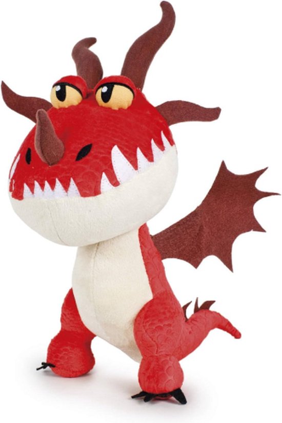 Foto: Hookfang rood hoe tem je een draak how to train your dragon pluche knuffel 26 cm speelgoed knuffels voor kinderen draak draken dinosaurus toothless light fury stormfly meatlug hookfang barf belch