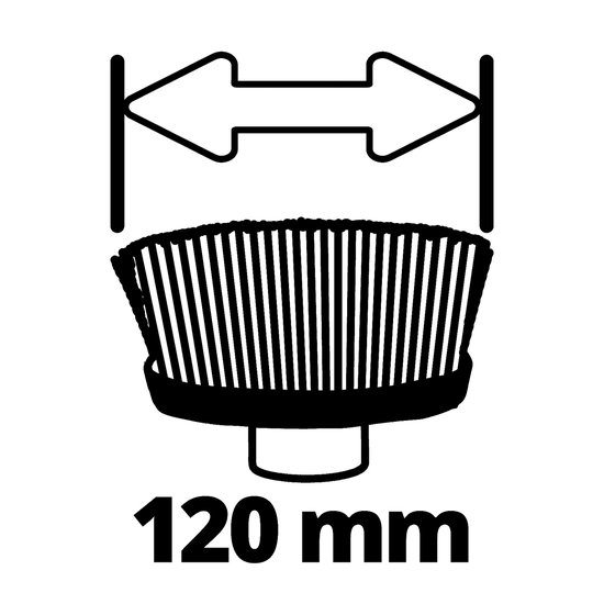 Einhell SOFT Borstel 120/50 - 1 stuk - Diameter borstel: 120 mm - Dikte borstel: 50 mm - Geschikt voor Picobella 18/90 Li Solo van Einhell — afbeelding 4