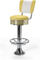 Tabouret rétro Bel Air BS-27CB Repose-pieds Jaune