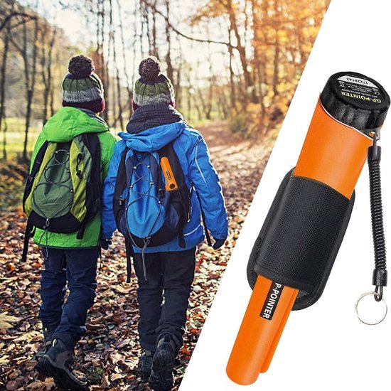EXTSUD Metalldetektor,Tragbar Metallsuchgerät,Metallpointer Metall Pin Pointer IP66 Wasserdichter mit eingebautem LED Indicator/Alarm Licht/ 360° Scan/Holster für Goldmünze Hunt, Relikte, Schmuck