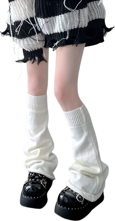Bovista Jambières - Femmes - Cuisse Haute - Ballet - Laine - Chaussettes hautes - Jambières - Chaud - Hiver - Chaussettes - Wit