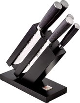 Bol.com Richardson Sheffield Uta 5-delige gehamerde messenset inclusief design messenblok aanbieding