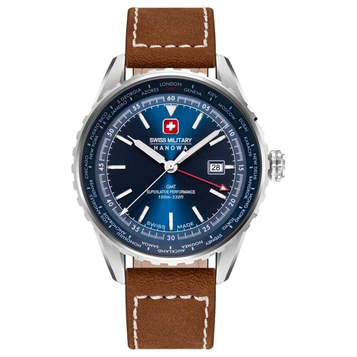 Swiss Military Hanowa - SMWGB0003202 - Polshorloge - Heren - Kwarts - Afterburn GMT