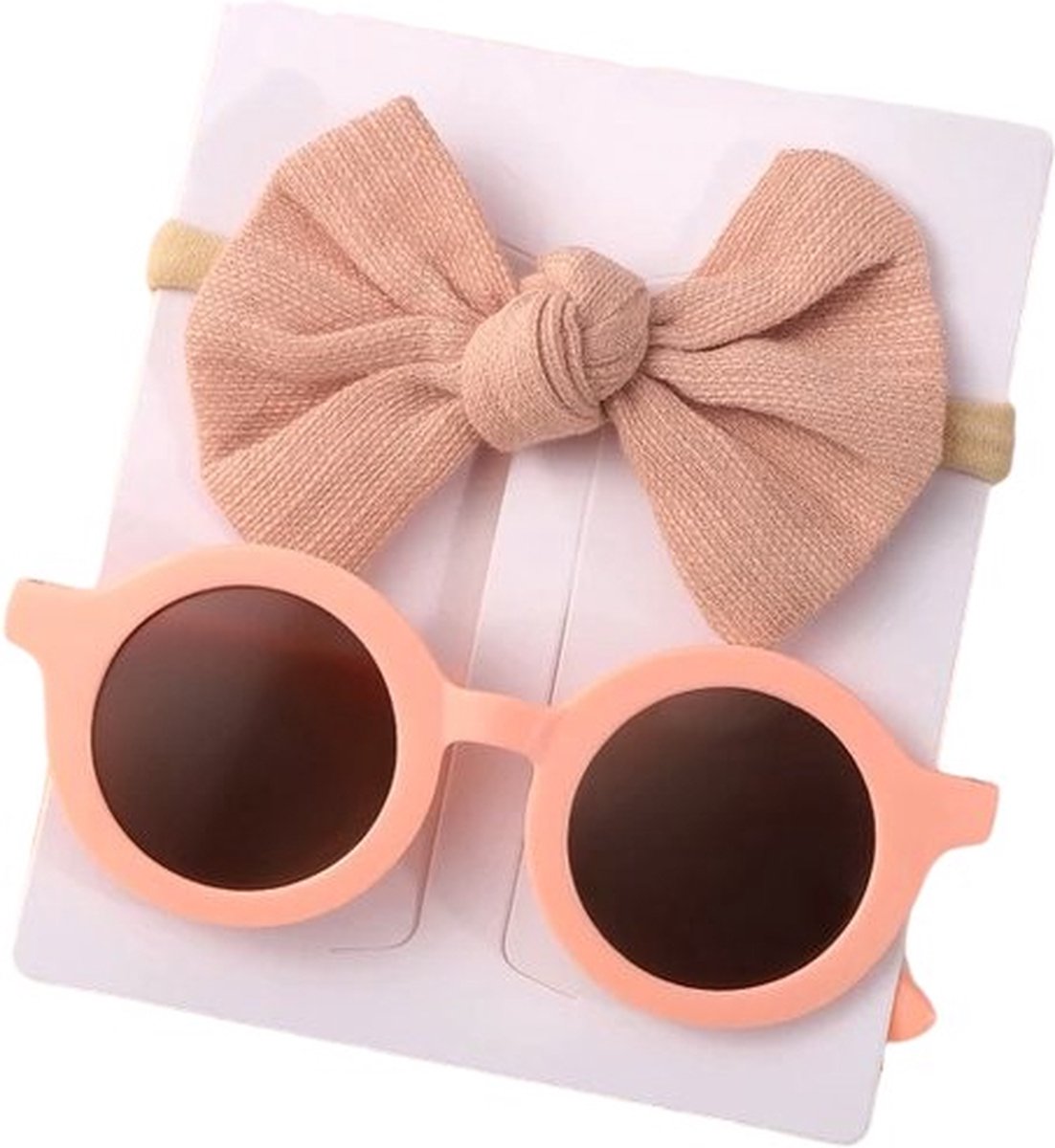 Hiden - Baby Zonnebril met Haarband - Kleuter - Peuter - Zomer - Bril | Beige