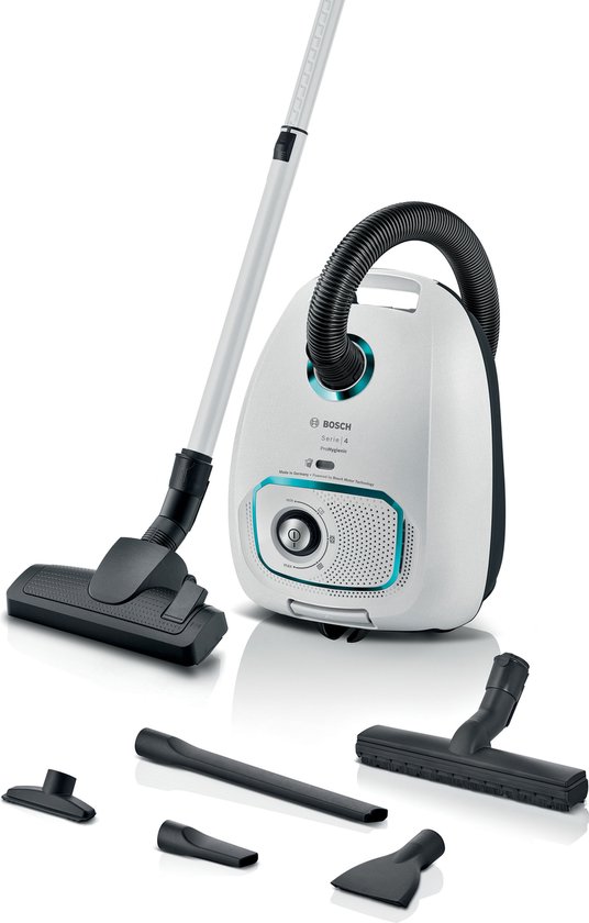 Bosch ProHygienic BGB41HYG1H Serie 4 - Stofzuiger met zak - 11 mtr bereik - ULPA15 - Wit