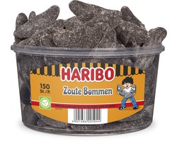Haribo Zoute Bommen - zuur snoep in fruitsmaken - 150 stuks silo