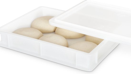 Pizza Store Récipient à pâte + COUVERCLE 1 Couche - récipient à billes - récipient à pâte à pizza - récipient à pâte à pizza + COUVERCLE - 30 x 40 x 9