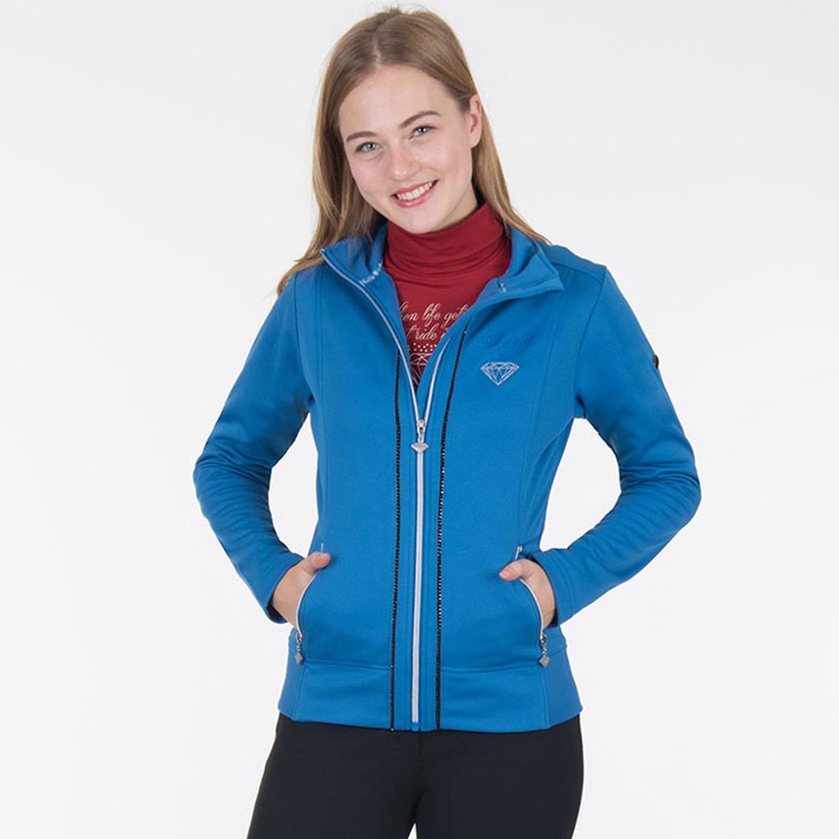 BR Vest Gingko Gebreid Water Blauw