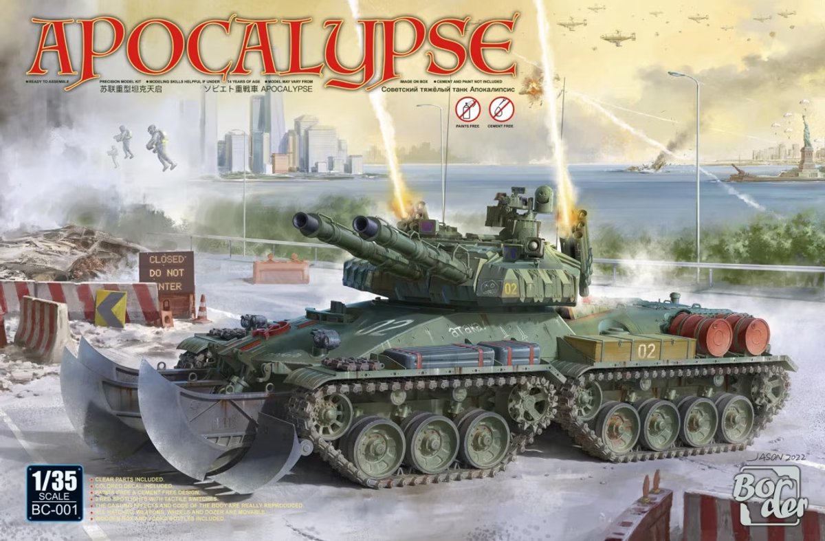 Border Model Modelbouwpakket Militaire voertuigen - BC001 Apocalypse - Red Alert 2 Plastic - 1:35 - Modelbouw
