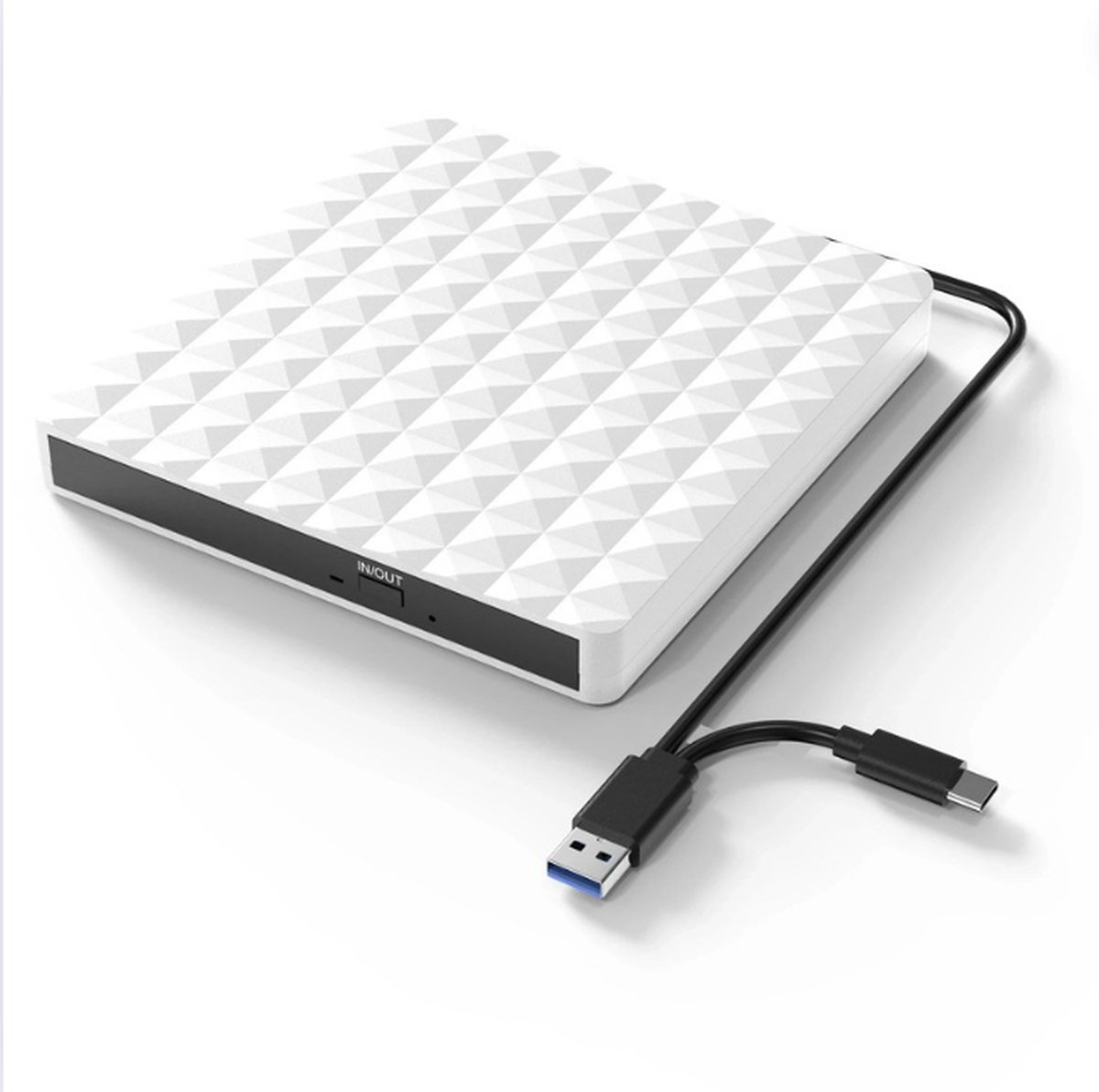 DVD Speler Laptop - Externe DVD Speler voor Laptop met Hoge Snelheid - DVD Speler Portable met Stille Werking-Silvere Grey