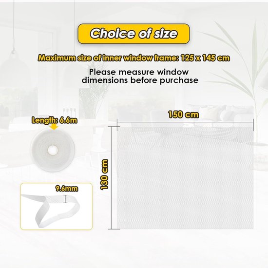 jarolift horrenklemframe SlimLine voor kozijnen, insectenwerende horren voor ramen 110 x 150cm, zilver