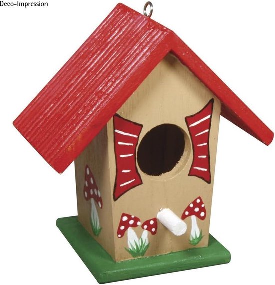 Rayher 7-delige Bouwset Voor Een Vogelhuisje – FSC-hout, 11x10,5x17 Cm, Leuk Om Zelf Te Schilderen En Te Decoreren