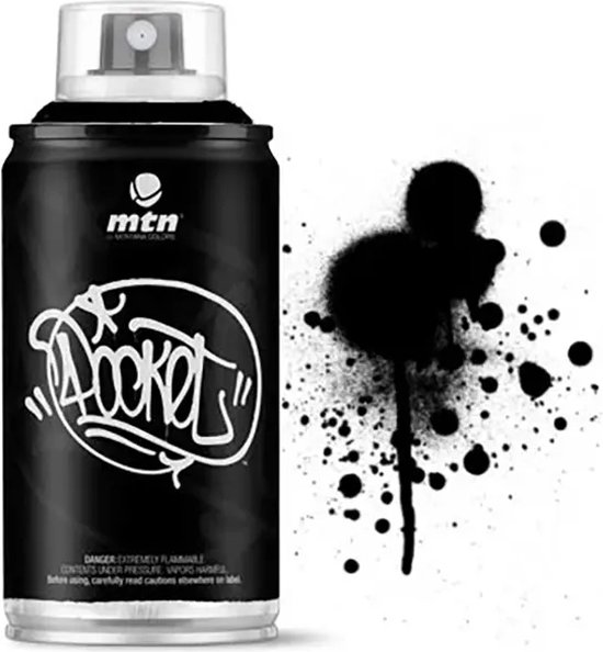 Peinture en aérosol MTN Pocket - Zwart - 150ml