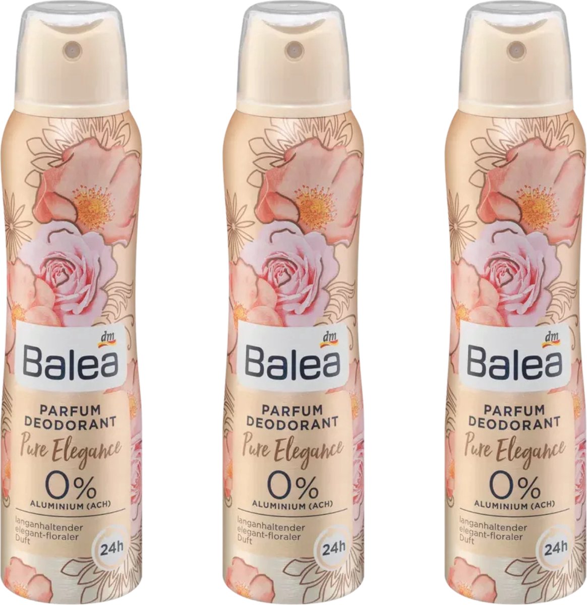 Goedkoopste Balea Deodorant Pure Elegance - Voordeelpack - 3-Pack (3x 150ml
