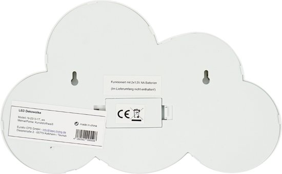 Set à 2 stk Witte houten wandplanken wolk, planken kinderkamer | Wolkie