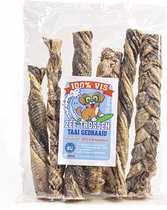 Animalking Kabeljauwhuid Kauwstaven voor Honden – 500 gram – Gedraaide Vishuid – Zee Trossen – Natuurlijke Gedroogde Hondensnacks – 100% Kabeljauw