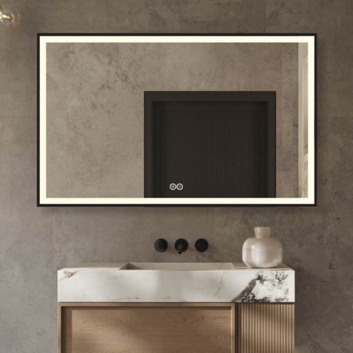 Spiegel met Verlichting - Badkamerspiegel - Wandspiegel - Spiegels - LED - Anti-condens - 120 cm x 75 cm