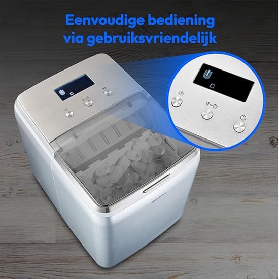 Luxe Ijsblokjesmachine - Met Deksel - Zelfreinigend - Kristalhelder - Horeca - Snel Klaar - 2.6L Reservoir - 150W van Luxe. — afbeelding 2